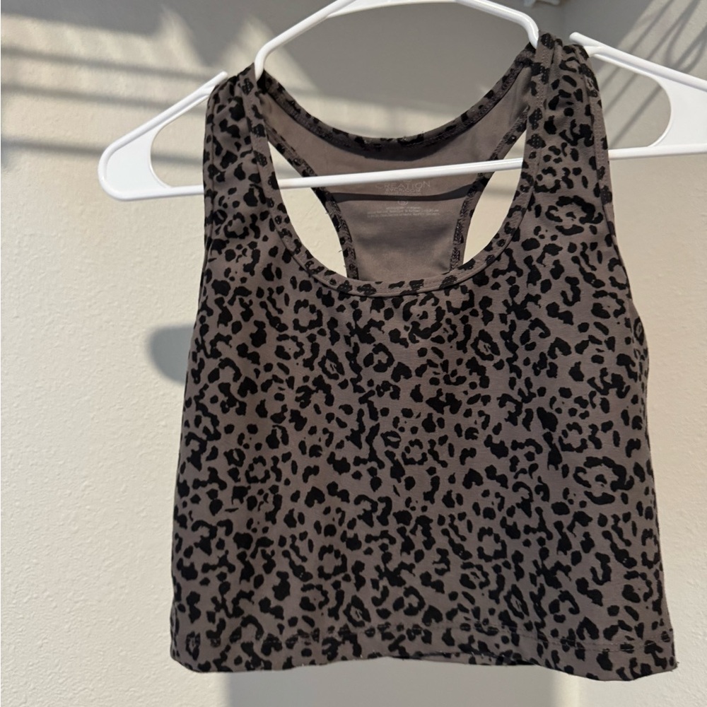 Evolution and Creation Black and Brown Leopard Tank Top